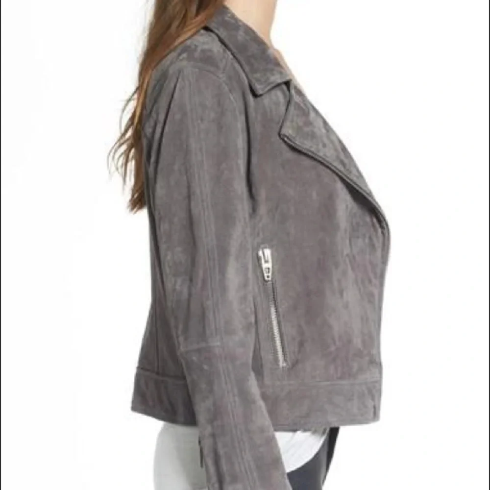 BLANKNYC Silver Screen Suede Moto Jacket - Picture 9 of 13